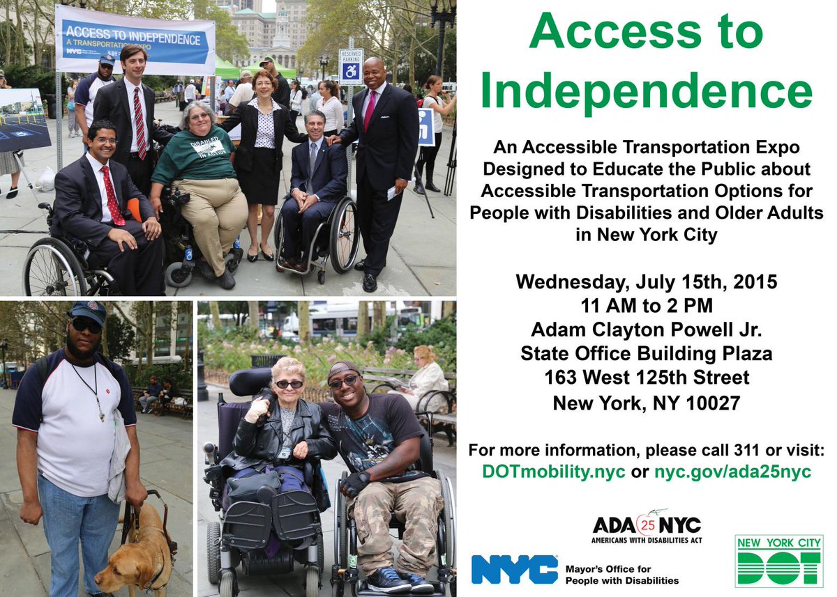 nyctaxi's tweet photo. Celebrate #ada25nyc with @nyc_dot #DOTMobility at #AccessToIndependence 7/15 http://t.co/966GiCi7KA http://t.co/t3LsWvwahQ