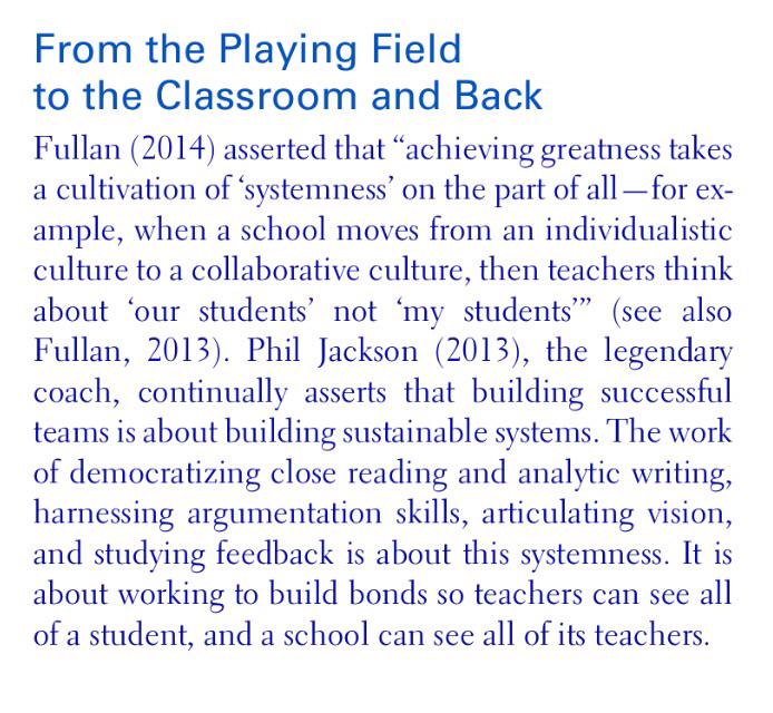 Smart piece on honing feedback cycles &amp; building agency a la my teaching hero <a href="/PhilJackson11/">Phil Jackson</a> (Thanks, <a href="/MisterMinor/">Cornelius Minor</a>!)