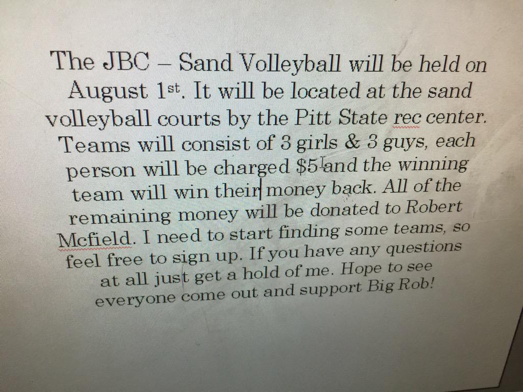 TheeeJonBaker's tweet photo. Needing more teams.. Only have two! spread the word!! http://t.co/ZrI7n05Ozz