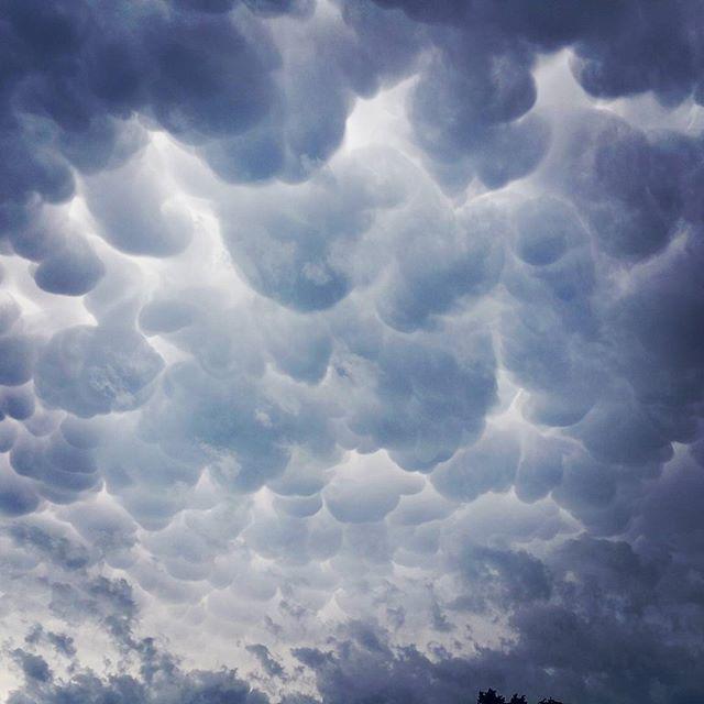 jillreed_'s tweet photo. Mammatus clouds. #lookup #theheavensawait #simplebeauty #minnesummer http://t.co/HUSYHVEESB