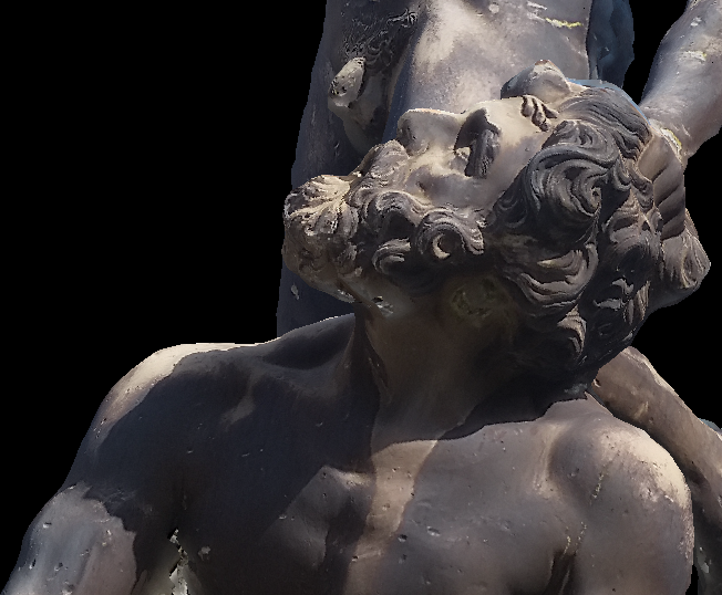ErissUK's tweet photo. It's Monday and what better way to kick start the week! A 3D model of the iconic David &amp; Goliath statue! http://t.co/dZ6VTvmDUP