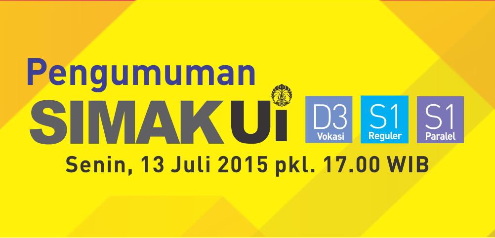 #pengumumanUI Hasil Seleksi #SIMAKUI Prog S1 Reg, S1 Par &amp; Vokasi dpt dilihat di penerimaan.ui.ac.id