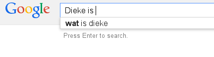 DiekeDP's tweet photo. Haha, oké dan! #googleyourname http://t.co/xdjDwM41wn