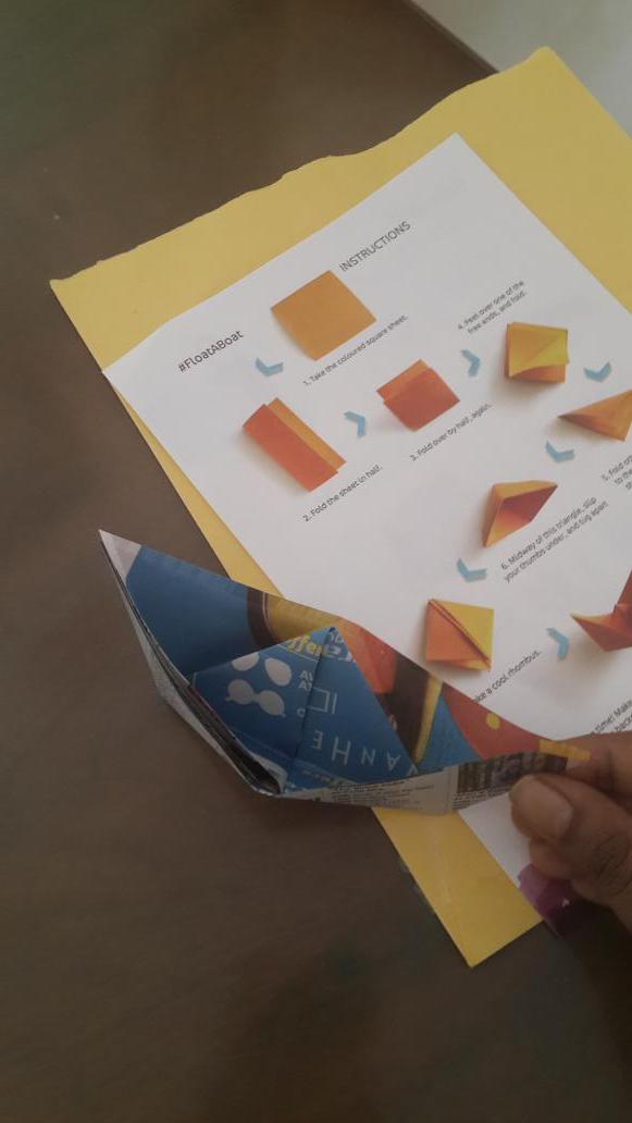 purabinaha's tweet image. @paperboatdrinks  Thanks for brushing up my skills to make a paper boat! #floataboat