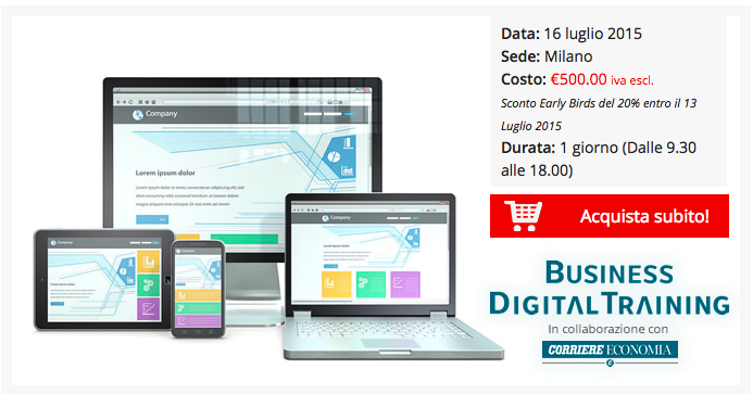 Marte_Digital's tweet photo. Giovedi 16/07 "#User #Experience &amp; #Miglioramento delle #conversioni" #Sconto #Iscrizioni http://t.co/dHjEkWJbFI http://t.co/KENycgiarK