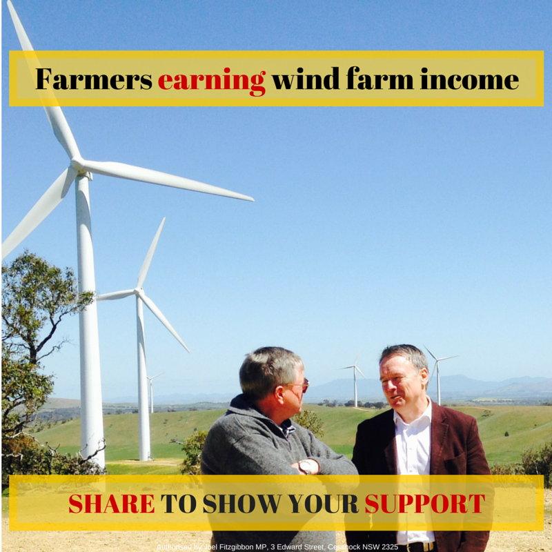 fitzhunter's tweet photo. Farmers support wind farms and so do I. RETWEET if you do too ! #CountryLabor #auspol http://t.co/Bg65Pg8YAh