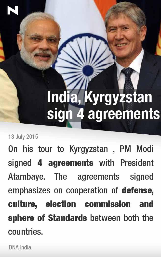 newsonrun's tweet image. #India, #Kyrgyzstan sign 4 agreements.
#moditour #diplomacy