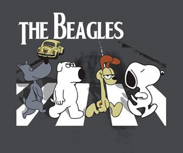 Hehe cute..The Beagles, Porkchop,Brian,Odie &amp; Snoopy. 🐶👣 #TheBeagles #TheBeatles #AbbeyRoad 🎶