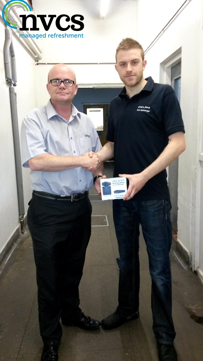 nvcsltd's tweet image. Congratulations to Dan Gamage at Delphi Sudbury winning in excellence week! Awarded by NVCS Andy Skipper. #prizewin