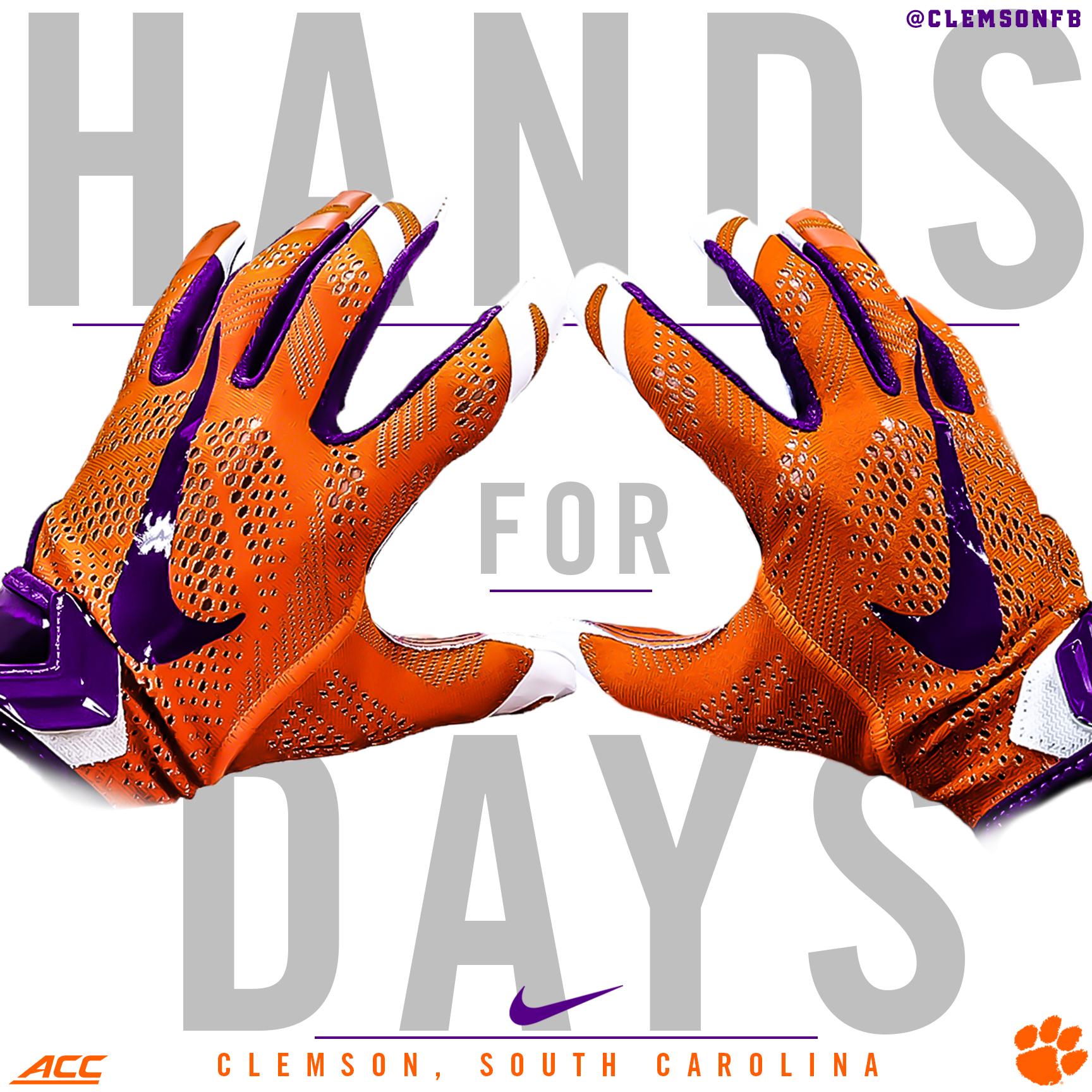 Clemson receiver cheap gloves