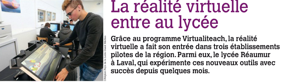 #Virtualteach, la réalité virtuelle au service de l'apprentissage en test en #Paysdelaloire bit.ly/1CmfFAl