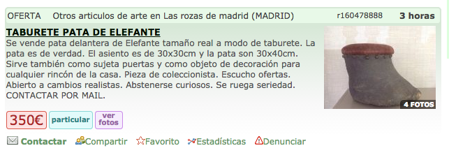 MariaBiec's tweet photo. Buenos días @policia.
Me gustaría saber como denunciar esto!! Es viable vender partes de un animal? http://t.co/pshC6U4hZ3