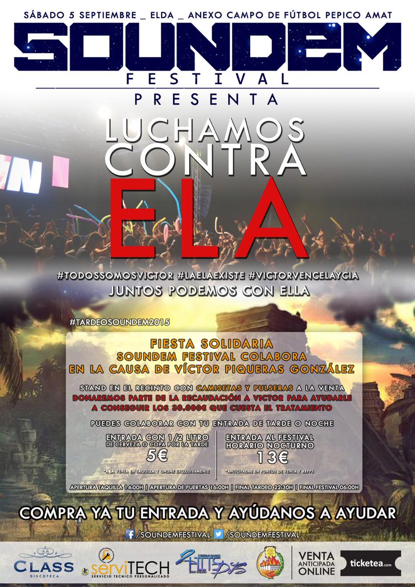 Seguimos con la causa.. #VictorvencELAycia #SoundemFestival2015 #TardeoSoundem2015