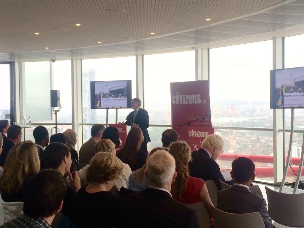 SLondonCitizens's tweet photo. Allan Cook,Chairman of Atkins Engineering talks about skills gap & history of working w @CitizensUK #GoodJobsCampaign http://t.co/jve0S1aPY9