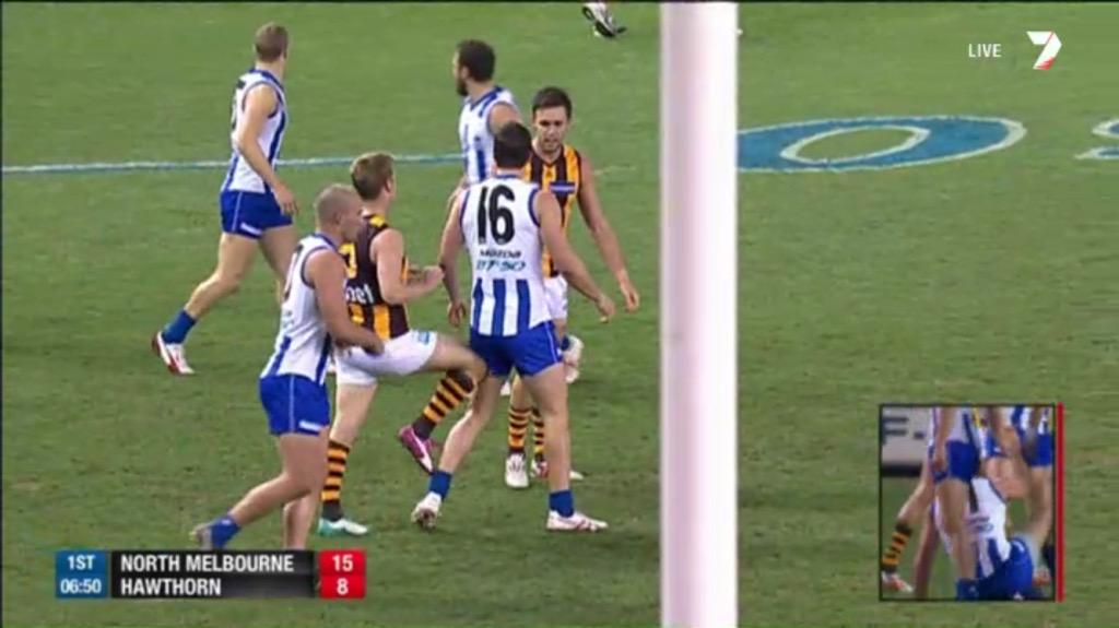 #afl360 Mitchell has more than just the Walker knee incident. Please see pic.