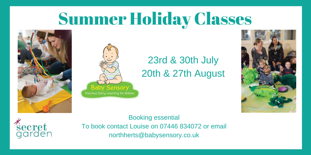SGardenHitchin's tweet photo. And @BabySensoryNH has 4 summer sessions (all in the morning), again make sure you book with Louise. http://t.co/WmgidlJ3Cz