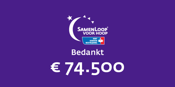 Tijdens #samenloop #Helmond is € 74.500 opgehaald voor meer onderzoek naar kanker! #bedankt @SvH_Helmond