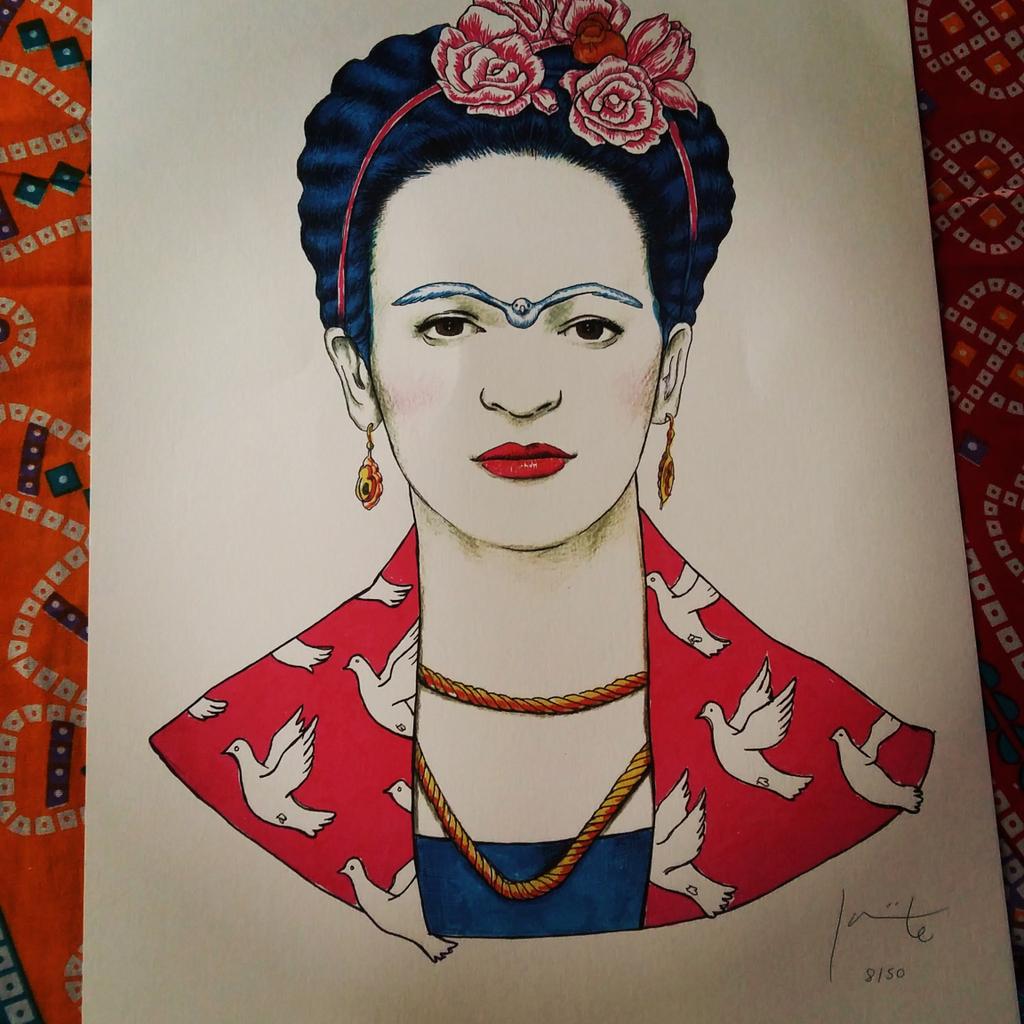 Frida se ha venido conmigo... <a href="/JavierInfant/">Javier Infante</a> Me llevo un poquito de tu arte. #vejer #wefashion #vwf15 #fridakahlo