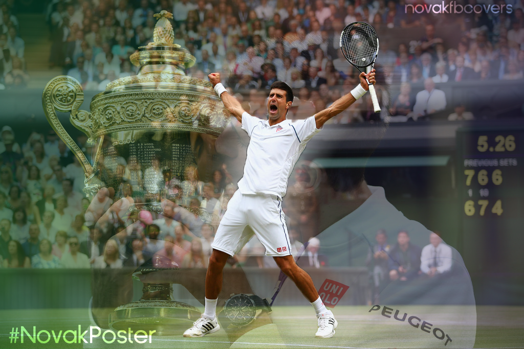 novakworldwide's tweet photo. .@DjokerNole with trophy @Wimbledon 2015 #NovakPoster http://t.co/hHZDueg0NR