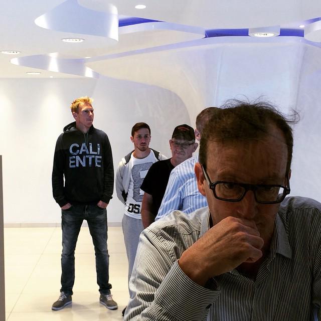 KAAGent's tweet photo. Gewoon aanschuiven zoals iedereen. That's why we love our boys Brian Vandenbussche en @bdejaegere #kaagent #ticketi… http://t.co/9JbPGFaenZ