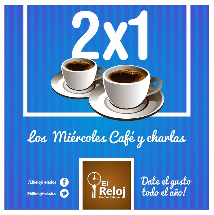 ElRelojHelados's tweet photo. #SoloXHoy 2x1 en cafés para compartir buenos momentos con quien quieras. http://t.co/XBf24wsmkb