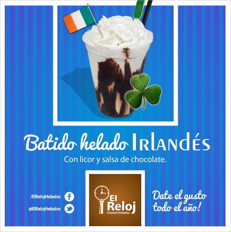 ElRelojHelados's tweet photo. Pasá por El reloj y probá el nuevo batido Chocolate Irlandés con un toque de licor. http://t.co/gNw5XsUTEN