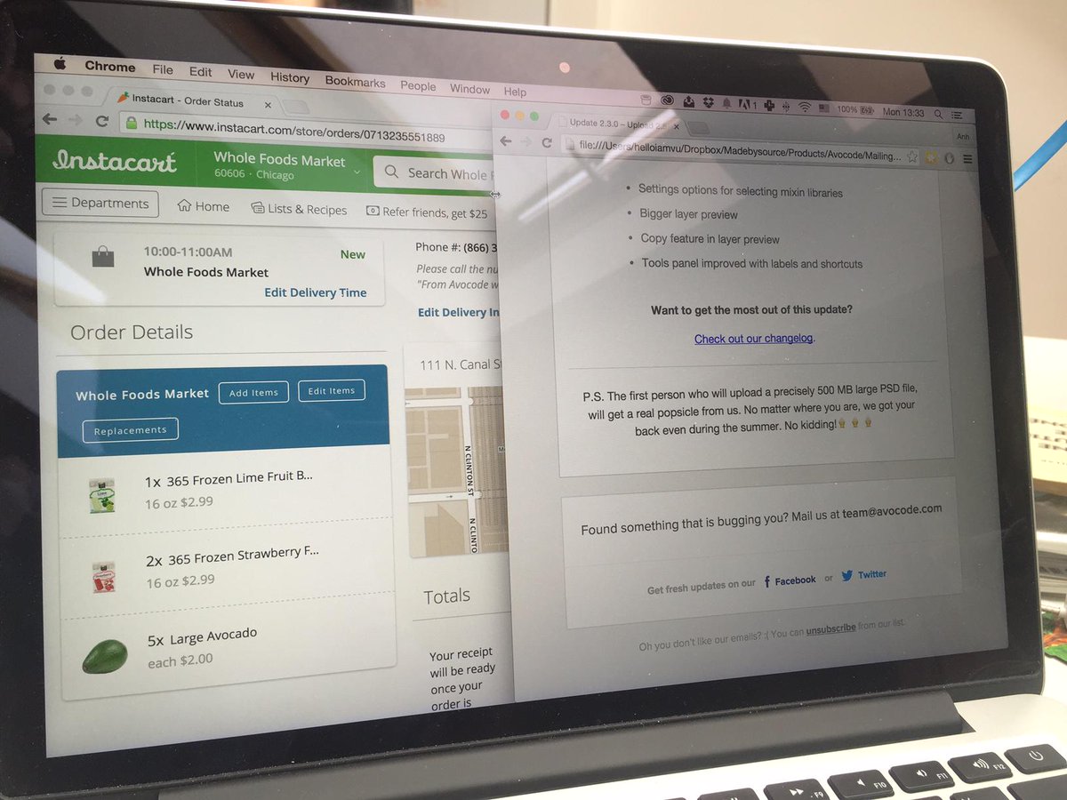 We promised a popsicle for the 1st user to upload a 500mb PSD to @Avocode. Congrats to @joycep87 from @SolsticeMobile