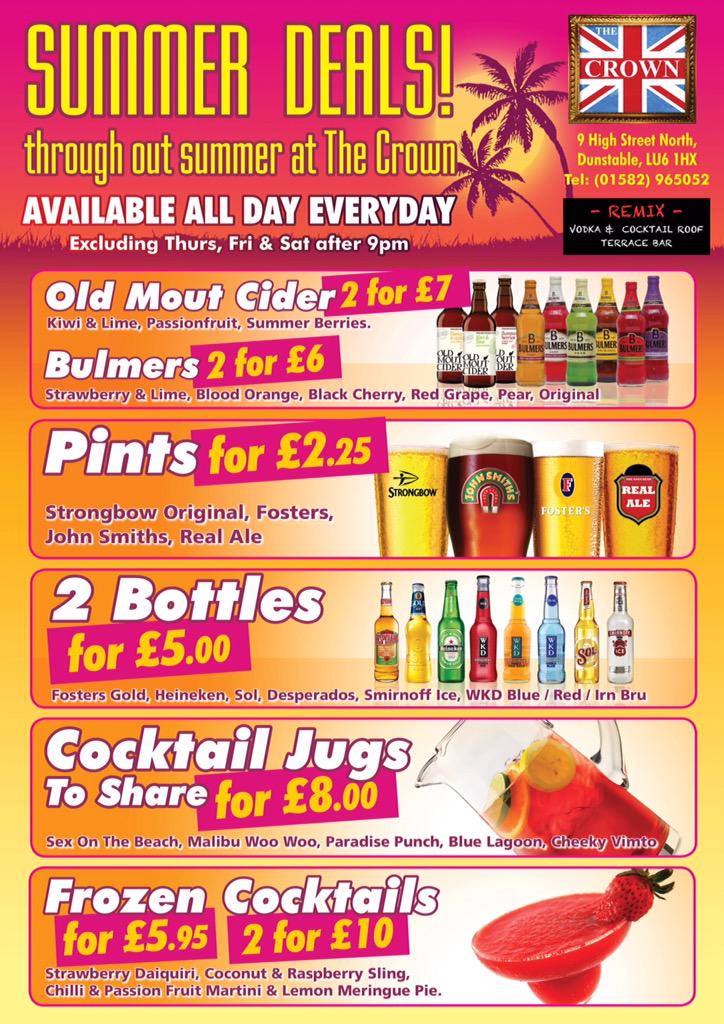 Daily Deals @ #the #crown #Dunstable