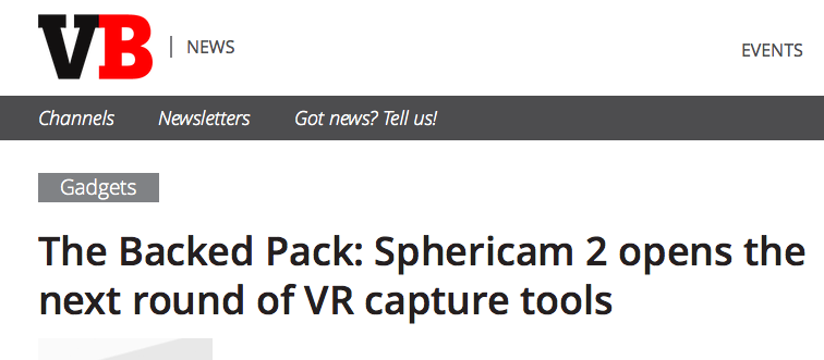ToasterPics's tweet photo. @Sphericam featured in @VentureBeat now. Details here http://t.co/04cgraELzE http://t.co/BT1JBiRuWK