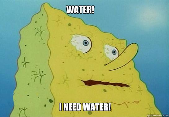 Pro_Hydration's tweet image. Don't be like SpongeBob. Stay Hydrated. prohydration.net