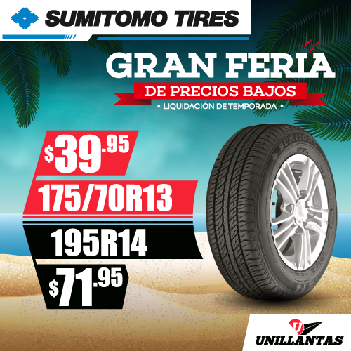 ¡Un precio de feria en tus llantas preferidas! Visítanos en unillantas.com.sv para realizar tu cotización.