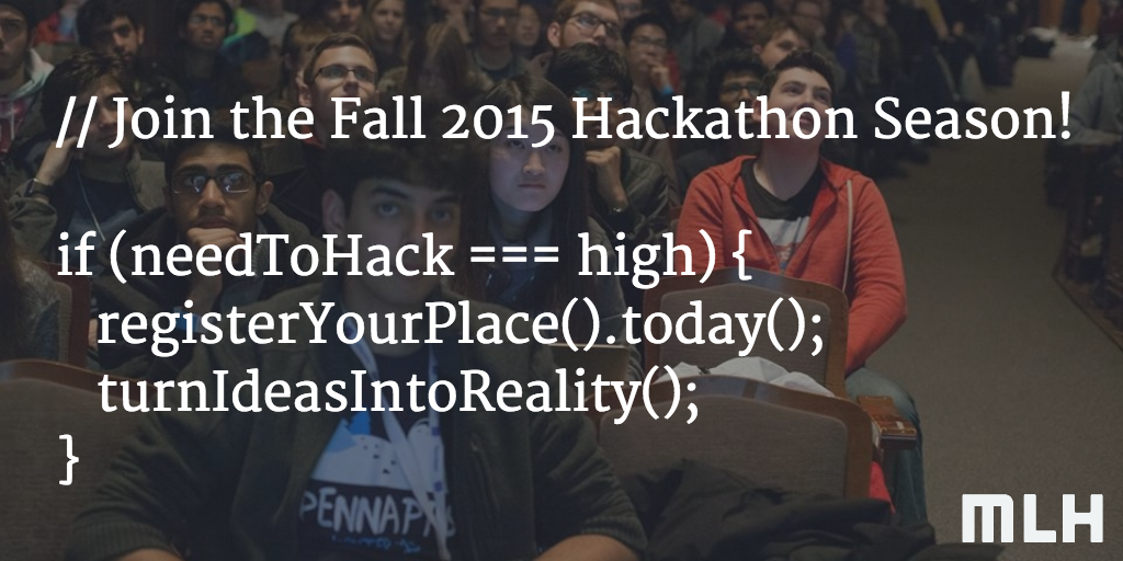 MLHacks's tweet photo. Several hackathons have already opened up registrations for the Fall '15 Season! Check out: https://t.co/VHqh8PTeJE http://t.co/wALnzVwt0E