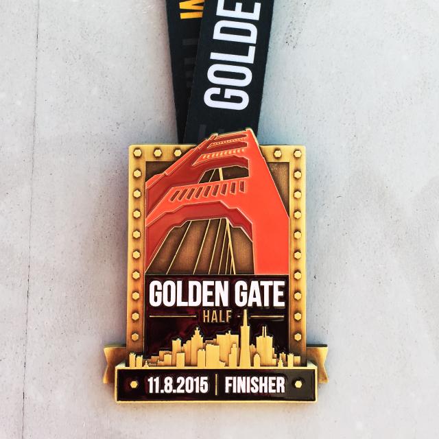 Introducing Your 2015 Golden Gate Half Medal. Available only at the finish line on 11/8! bit.ly/runsfreg