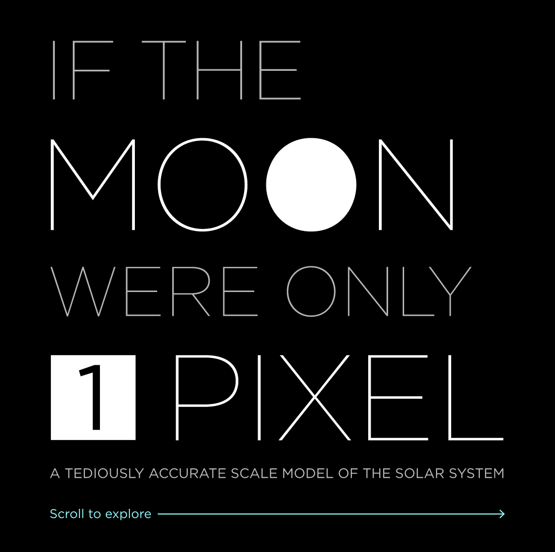robkav's tweet photo. Uniquely brilliant scale model of the solar system, pixel by pixel. HT @misterjworth
http://t.co/v3PwUwuY50 http://t.co/VltMcpLYV2
