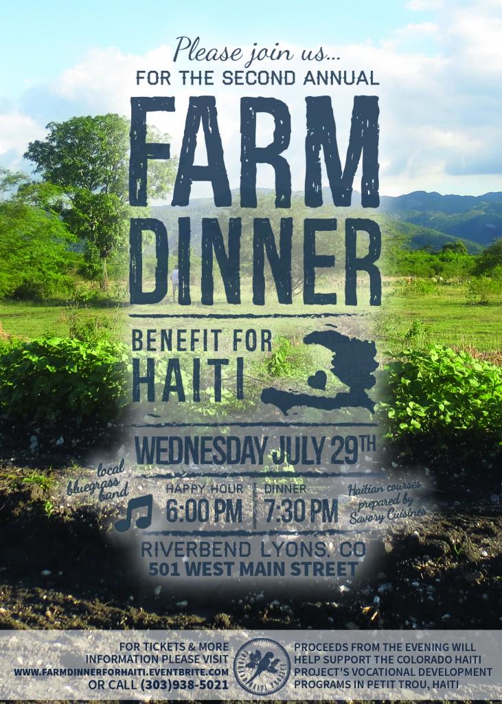Great Farm Dinner coming up for Colorado Haiti Project Tickets here eventbrite.com/e/farm-dinner-…