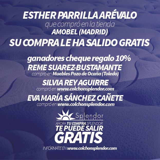 ColchonSplendor's tweet photo. ¡Ya tenemos los nombres de los ganadores de nuestro sorteo de La Compra Gratis! http://t.co/ret4QsOiZy