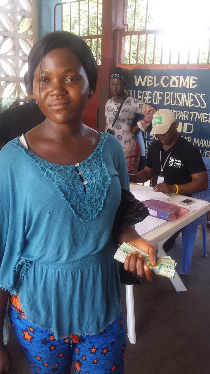 SierraLeone2003's tweet photo. Ebola Survivors in Sierra Leone start to receive cash transfer provided by WFP and Welthungerhilfe http://t.co/JMyy3TwM5S