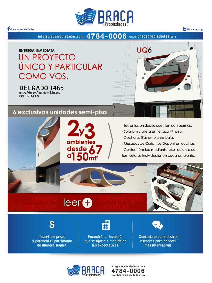 bracaprop's tweet image. Arrancamos el lunes organizando las visitas con nuestros asesores de venta a UQ6, llama al 4784-0006...