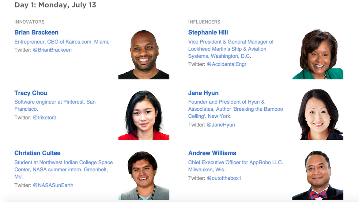 npralltech's tweet image. Engaging on #RaceOnTech today with: @NASASunEarth @BrianBrackeen @Triketora @AccidentialEngr @JaneHyun @Outofthebox1