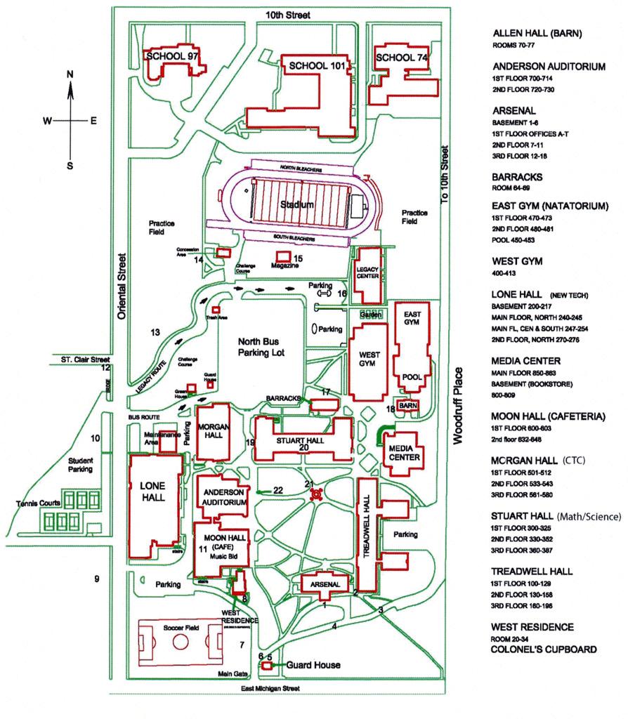 Allen High School Campus Map