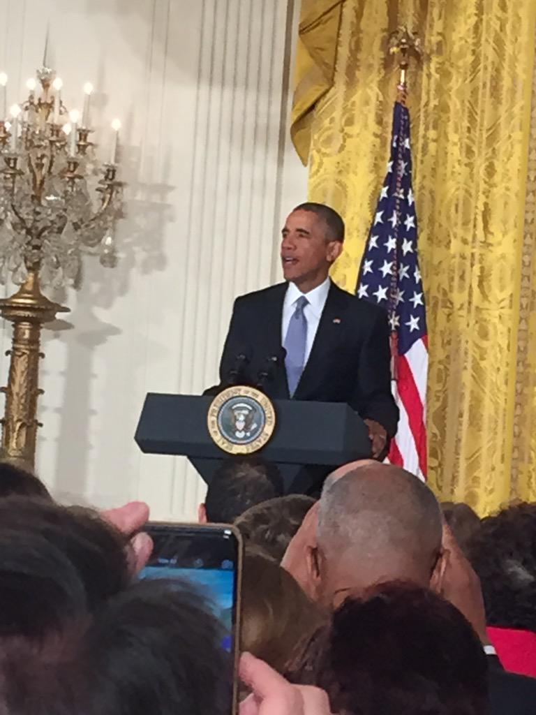 The President speaking at the White House Conference on Aging. Held every 10 years. #WHCOA