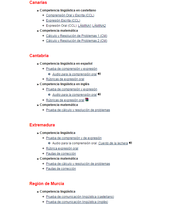 sanz_ismael's tweet photo. 10 Comunidades Autónomas tienen en la web de INEE la prueba de 3º Primaria. Descargarlas! http://t.co/hbV1tyWkkR http://t.co/5BlhXvLdo3