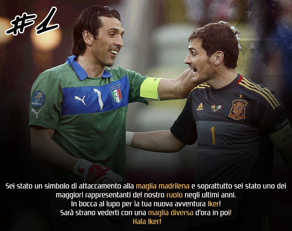 gianluigibuffon's tweet photo. In bocca al lupo @CasillasWorld! http://t.co/qiF60dOAH0