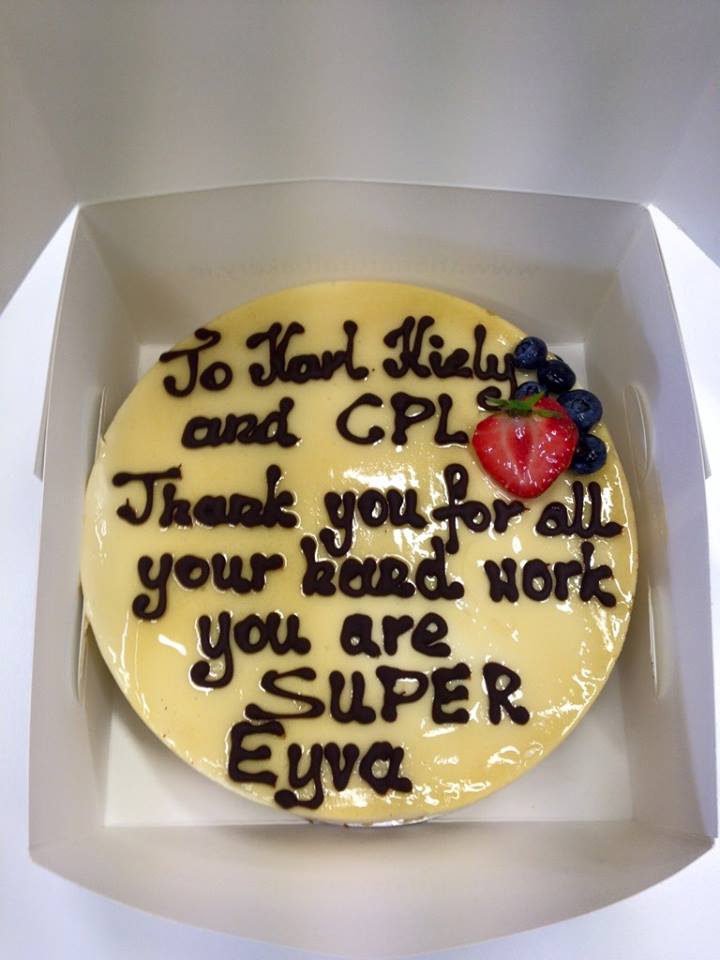 What a fantastic cake - sent to our very own Karl Kiely... a thank you to a happy candidate he placed :)
