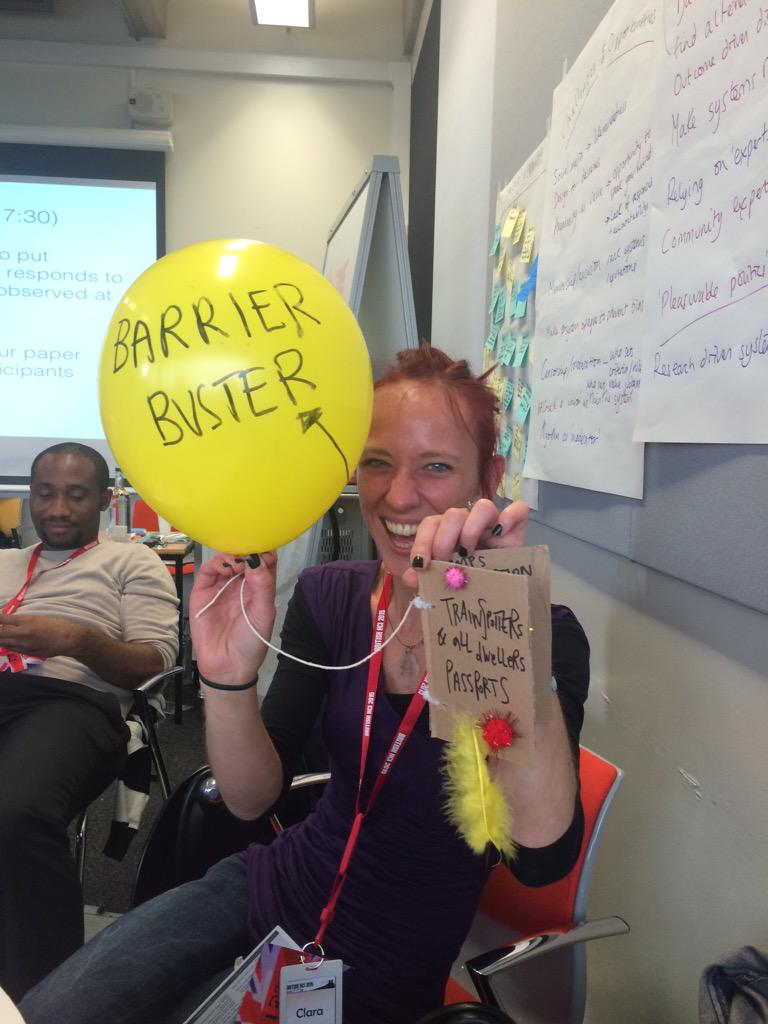 EmmaSimpson_ncl's tweet photo. Getting crafty at #BHCIdemocracy interaction train stations for the publics @HCI_2015 http://t.co/cqJHxLEgpS