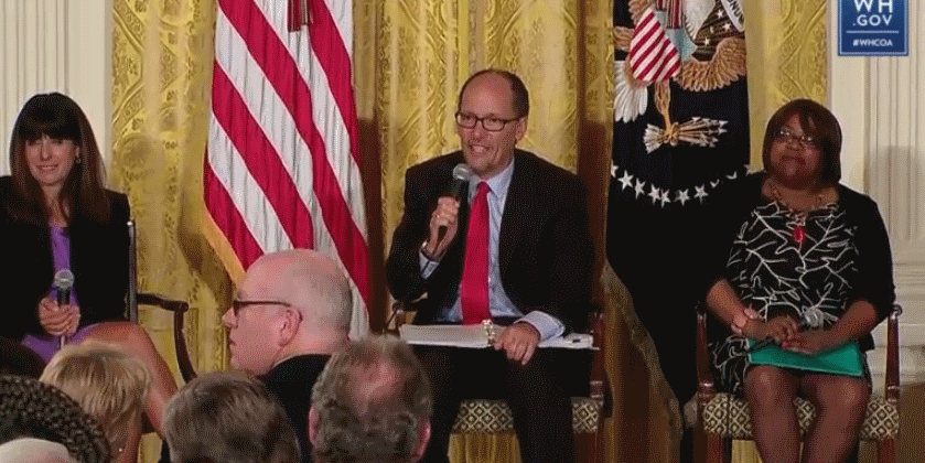 CareIsEssential's tweet photo. "There's no better way to save than having a better wage" @LaborSec at #WHOCA on regulations RE: home care workers http://t.co/NF0LEZcPyK