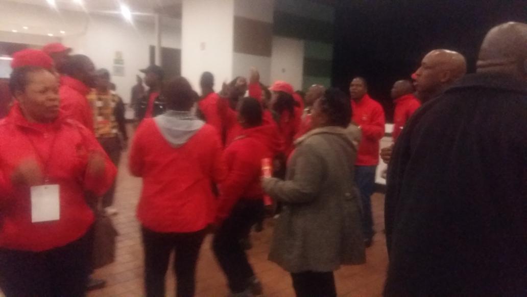 hlatseentle's tweet photo. Satawu delegates  who walked out in solidarity  with other delegates kicked out. #sabcnews #COSATUSNC http://t.co/po8u54A8ni