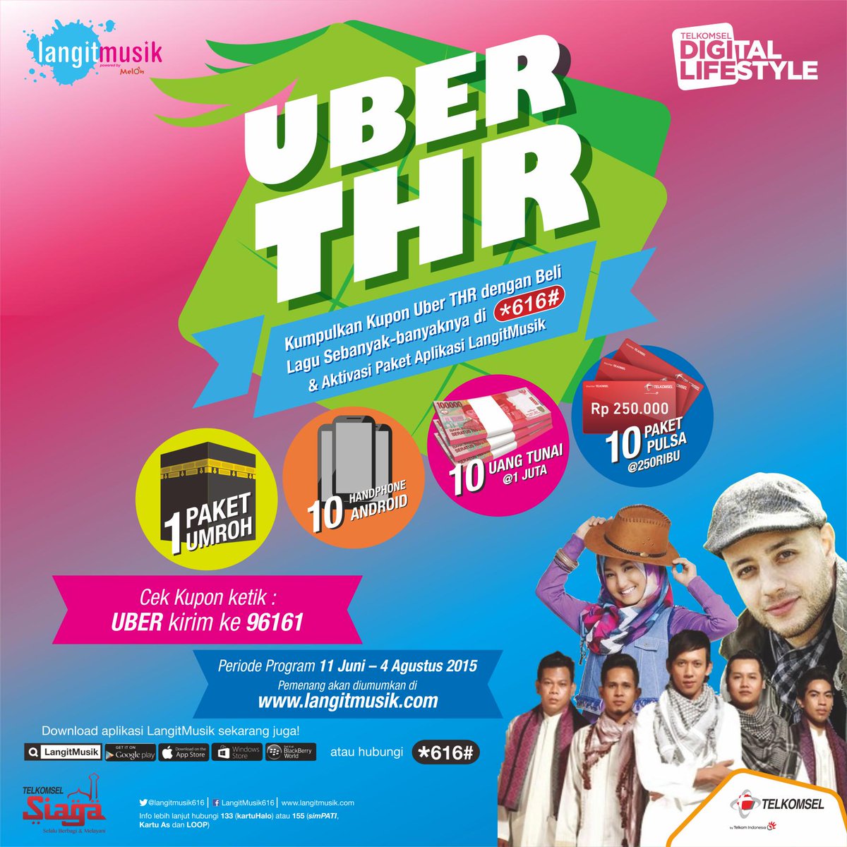 LOOPersAceh's tweet image. Ayo kmplkan kupon UBER THR nya.Dengan beli lagu sebanyaknya di*616#
tinggal bbrpa hari lgi lo #Loopcorner1 #LoopB15A