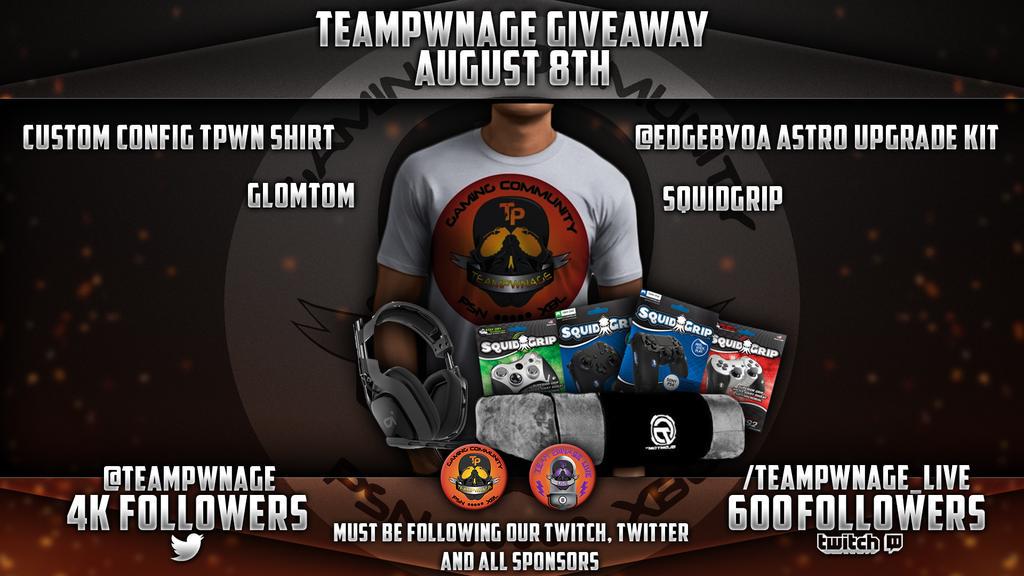 TeamPwnage's tweet image. #TPwn Giveaway! #Roadto4K #Roadto600
One Winner Takes All! Enter below to Win! Pls RT! 
gleam.io/b7ebt/huge-tea…