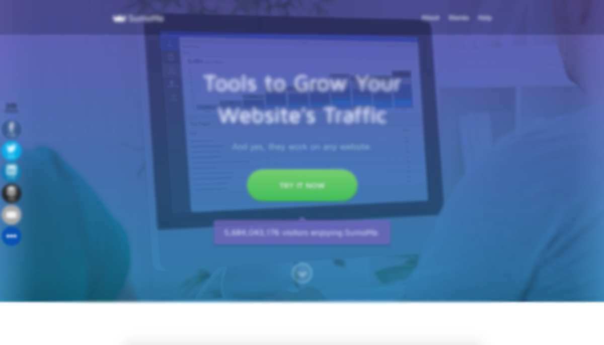 designpickle's tweet photo. .@SumoMe does a nice job with their CTA. How do we know? It passes the #SquintTest! Learn more http://t.co/Okd17CydVb http://t.co/aqPNhMivbK